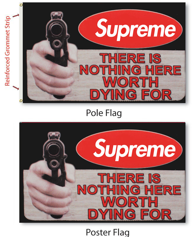 Custom Pole Flag,  Hem & grommet for pole installation  1 or 2 sided graphic - Tremendos Dsigns